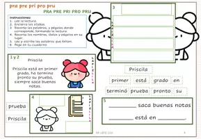 Vista previa - Hojas de trabajo - RECORTABLES SÍLABAS COMPUESTAS v2 - página 3