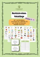 Vorschau - Anderer Materialtyp - Rechtschreiben: Vokallänge hören und Wörter schreiben - Deckblatt