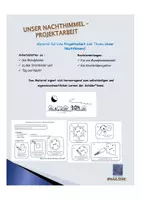Vorschau - Mal- und Bastelvorlagen - Unser Nachthimmel - Projektarbeit - Deckblatt