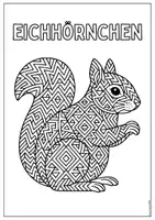 Vorschau - Mal- und Bastelvorlagen - 🦊 Waldtiere Mandalas – 10 Ausmalbilder mit Tiernamen auf Deutsch - Seite 3