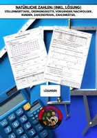 Vorschau - Arbeitsblätter - Klassenarbeit: Natürliche Zahlen inkl. Musterlösung - Deckblatt