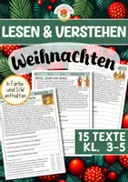Vorschau - Arbeitsblätter - Lesen & Verstehen - Weihnachten (Klasse 3-5) - Deckblatt