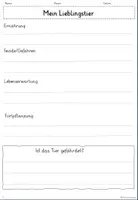 Vorschau - Arbeitsblätter - Mein Lieblingstier – Forscherblatt - Seite 1