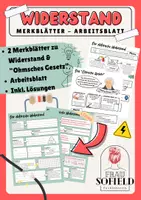 Vorschau - Arbeitsblätter - Elektrische Widerstände - Ohmsches Gesetz - Merkblätter - Deckblatt