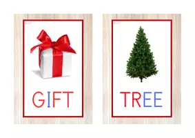 Vista previa - Tarjetas / Manipulativos - INGLÉS - Vocabulario letra MAYÚSCULA (Navidad) - página 1