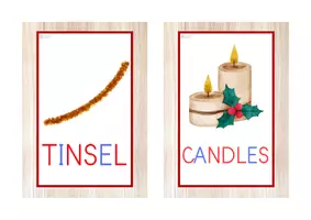 Vista previa - Tarjetas / Manipulativos - INGLÉS - Vocabulario letra MAYÚSCULA (Navidad) - página 2