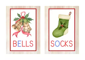 Vista previa - Tarjetas / Manipulativos - INGLÉS - Vocabulario letra MAYÚSCULA (Navidad) - página 3
