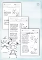 Vorschau - Arbeitsblätter - Lesen und Malen - Kinder im Winter - 10 Arbeitsblätter, dreifach differenziert - Seite 2