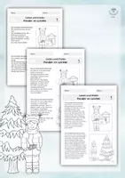 Vorschau - Arbeitsblätter - Lesen und Malen - Kinder im Winter - 10 Arbeitsblätter, dreifach differenziert - Seite 3