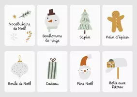 Aperçu - Apprentissages en autonomie - Flashcards Vocabulaire de Noël | Ressource Éducative à Imprimer - Page de couverture
