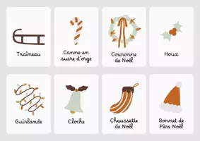 Aperçu - Apprentissages en autonomie - Flashcards Vocabulaire de Noël | Ressource Éducative à Imprimer - Page 1