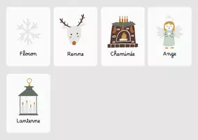 Aperçu - Apprentissages en autonomie - Flashcards Vocabulaire de Noël | Ressource Éducative à Imprimer - Page 2