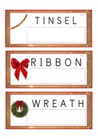 Vista previa - Tarjetas / Manipulativos - INGLÉS - Lecto-escritura MAYÚSCULA (Navidad) - página 1