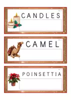 Vista previa - Tarjetas / Manipulativos - INGLÉS - Lecto-escritura MAYÚSCULA (Navidad) - página 2
