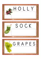 Vista previa - Tarjetas / Manipulativos - INGLÉS - Lecto-escritura MAYÚSCULA (Navidad) - página 3