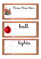Vista previa - Tarjetas / Manipulativos - INGLÉS - Lecto-escritura minúscula ligada (Navidad) - Portada