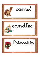 Vista previa - Tarjetas / Manipulativos - INGLÉS - Lecto-escritura minúscula ligada (Navidad) - página 2