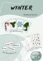 Vorschau - Arbeitsblätter - Winter Wortschatzpaket: Flashcards, Arbeitsblätter, Poster - Deckblatt