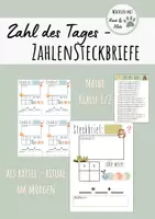 Vorschau - Arbeitsblätter - Zahlensteckbriefe & Zahl des Tages - Deckblatt