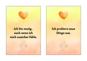 Vorschau - Text - Affirmationskarten zum Thema Mut - Seite 1