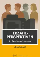 Vorschau - Arbeitsblätter - Erzählperspektiven in Texten erkennen - Deckblatt