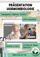 Vorschau - Unterrichtsreihen - Unterrichtsreihe Präsentation Hormone Stress Cortisol Hormonarten Neurobiologie - Deckblatt