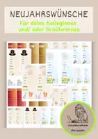 Vorschau - Anderer Materialtyp - Neujahrswünsche - kleine Aufmerksamkeit für KollegInnen und SchülerInnen - Deckblatt