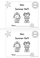 anteprima - Esercizi - Deutsch/DaZ - Sommer - A5 Heft Lesen und Schreiben, Sprachförderung, Kl. 2/3 (Esercizi: "Estate") - Pagina 1