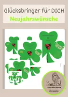 Vorschau - Anderer Materialtyp - Glücksbringer für DICH - Neujahrswünsche für SchülerInnen und KollegInnen - Deckblatt