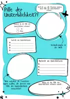 Vorschau - Arbeitsblätter - Gedankenexperiment: Unsterblich sein?! - Deckblatt