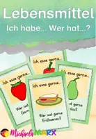 Vorschau - Spiele - Nahrungsmittel Ich habe... wer hat...? Lesespiel - Deckblatt