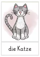Voorbeeld - Woordkaarten – huisdieren | Duits Deutsch Bildkarten Haustiere gratis - Pagina 3