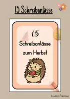 Vorschau - Aufgabenkarten - 🍂 15 Schreibanlässe zum Herbst 🍂 - Deckblatt