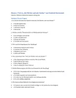 Vorschau - Arbeitsblätter - Klassenarbeit / Arbeitsblatt zu „Der Richter und sein Henker“ von Friedrich Dürrenmatt - Seite 1
