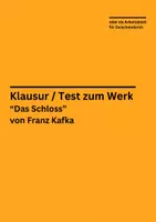 Vorschau - Arbeitsblätter - Klassenarbeit / Arbeitsblatt zu „Das Schloss“ von Franz Kafka - Deckblatt