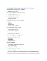 Vorschau - Arbeitsblätter - Klassenarbeit / Arbeitsblatt zu „Das Schloss“ von Franz Kafka - Seite 1