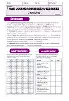 Vorschau - Arbeitsblätter - Das Jugendarbeitsschutzgesetz - Deckblatt
