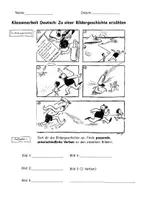 Vorschau - Arbeitsblätter - Probearbeit & Klassenarbeit: Zu Bildergeschichten erzählen - Seite 1
