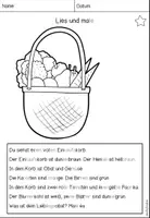 Vorschau - Arbeitsblätter - Lies und male (3-fach differenziert) #homeschooling - Seite 1