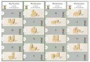 Vorschau - Stationenlernen - Würfelzählen, 12x Denk Duett, Würfelgebäude, 3-fach-differenziert - Seite 2