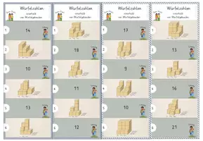 Vorschau - Stationenlernen - Würfelzählen, 12x Denk Duett, Würfelgebäude, 3-fach-differenziert - Seite 3