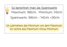 Vorschau - Merkblätter - Merkplakate: Durchschnitt, Maximum und Minimum, Spannweite - Seite 2