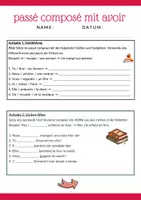 Vorschau - Arbeitsblätter - Französisch: Arbeitsblatt zum Passé Composé mit "avoir" - Seite 2