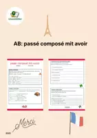 Vorschau - Arbeitsblätter - Französisch: Arbeitsblatt zum Passé Composé mit "avoir" - Deckblatt