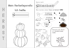 Vorschau - Arbeitsblätter - Der Herbst - Leporello für Klasse 1 - Seite 1