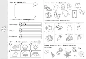 Vorschau - Arbeitsblätter - Der Herbst - Leporello für Klasse 1 - Seite 2
