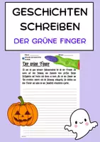Vorschau - Arbeitsblätter - Der grüne Finger - Geschichten zum Gruseln schreiben - Deckblatt