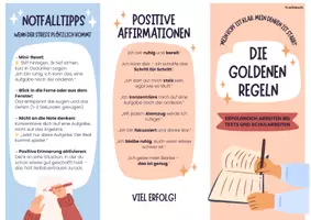 Vorschau - Merkblätter - Die goldenen Regeln - Erfolgreich arbeiten bei Tests - Seite 1
