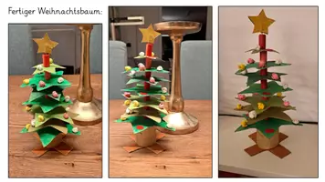 Vorschau - Mal- und Bastelvorlagen - Weihnachtsbaum gestalten - weihnachtliches Werken - Upcycling - Seite 1