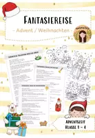 Vorschau - Mal- und Bastelvorlagen - Fantasiereisen im Advent – Nikolaus – Weihnachten - Deckblatt